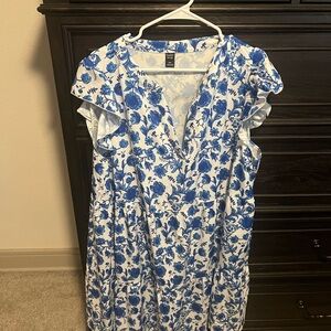 SHEIN Blue Floral Print Women's Dress